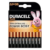 DURACELL Batterie Plus AA (Confezione da 20) – Batterie Alcaline da 1,5 V – Fino al 150% di durata extra con Attivi POWER BOOST– L’imballaggio può variare–MN1500