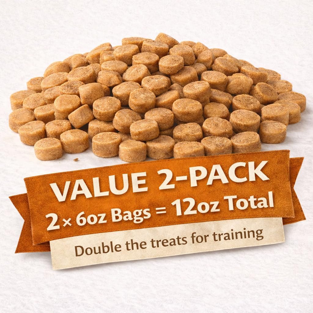 Soft Dog Training Treats, Beef – 12oz, Grain Free Tender Tidbits for Puppy & Adult, Low Calorie Under 3 Cal, Made in USA, Healthy Natural Soft & Chewy Small Dog Treats, All Breeds (Packaging May Vary)