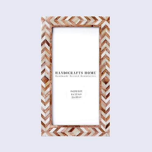 Miniatura 6 de Handicrafts Home Marcos de fotos de 6 x 12 pulgadas hechos a mano, arte para colgar en la pared, cuarto de bebé, invitados, sala de estar,