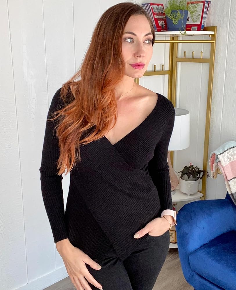 トップス W/Si/Ca 18G V Neck Knit ASH BLACK LIDNM / Llife ONLINE STORE / W/Si/Ca 18G V Neck Knit