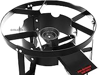 Vista 3 de Cazo - Juego de 16 pulgadas de acero inoxidable con quemador de alta presión y soporte de madera para carnitas