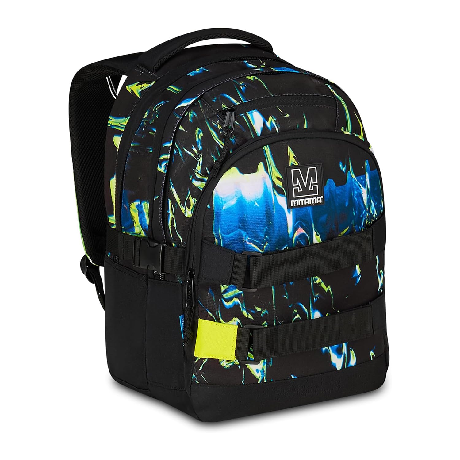 Mitama Zaino Scuola FADE, #BDBF, Triplo Scomparto, Tasche Porta Borraccia, Spallacci Ergonomici, Scuola Elementare Bambino, Media