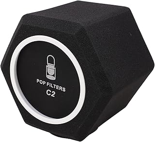 Microphone Sponge Cover, Mic Covers Windscreen, 5 Sided Sealing Noise Reduction High Density Microphone Recording Isolation Booth with Detachable Cover