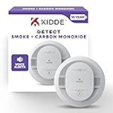 Smoke & Carbon Monoxide Detector, 10-Year Battery Powered, Voice Alerts, LED Warning Light Indicators