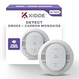 Smoke & Carbon Monoxide Detector, 10-Year Battery Powered, Voice Alerts, LED Warning Light Indicators