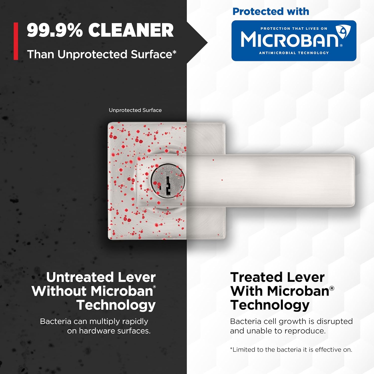 Kwikset Breton Entry Door Handle with Lock and Key, Secure Keyed Reversible Lever Exterior, For Front Entrance and Bedrooms, Satin Nickel , Pick Resistant Smartkey Rekey Security and Microban