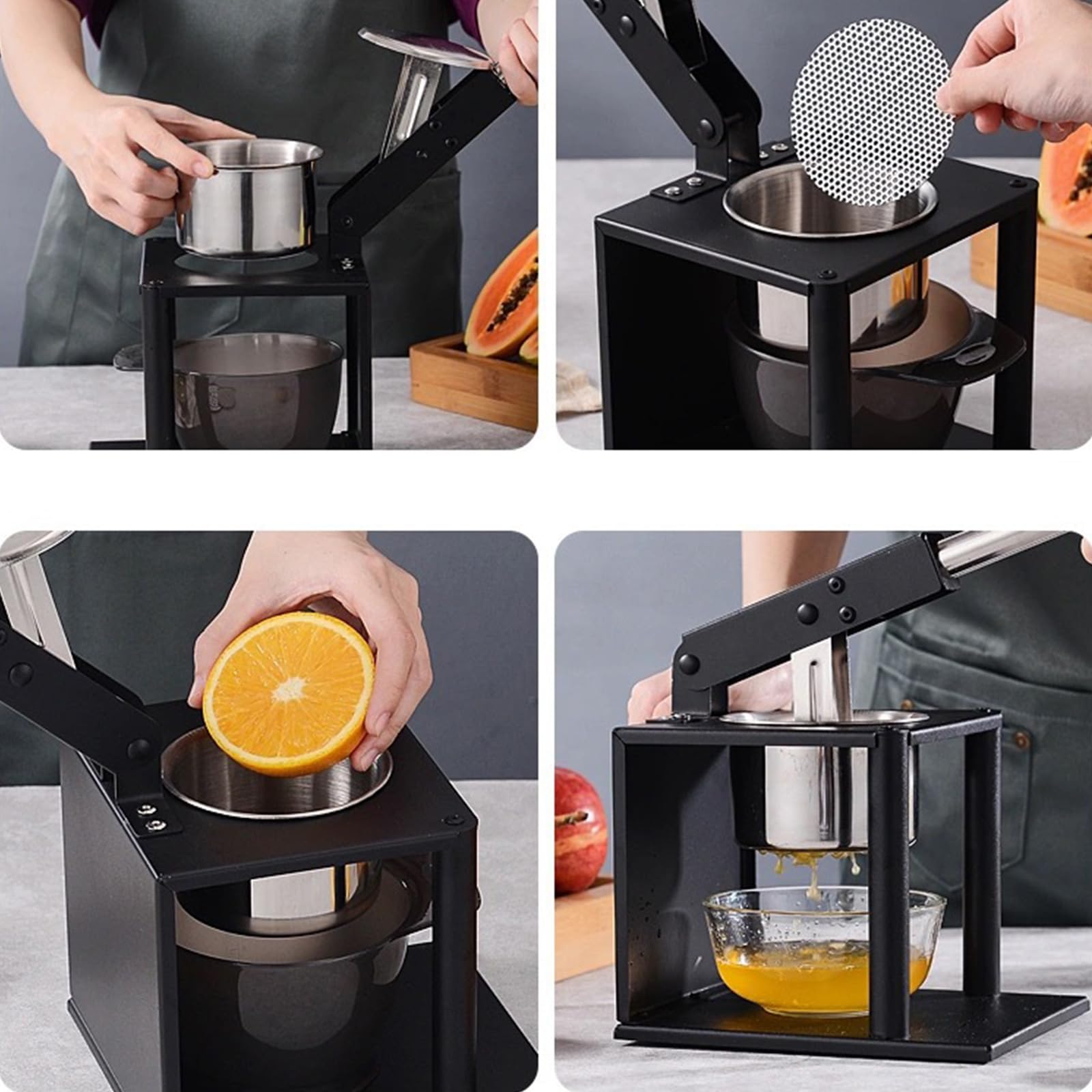 Succhi Maker Manuale In Acciaio Inox Succo di Succo Agrumi Premere Portatile
