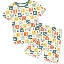 babee Reshinee Bamboo Viscose Toddler Car Pajamas Boys Girls Kids Short Cool Summer 12M-8Y Snug fit Pjs Set 2pcs