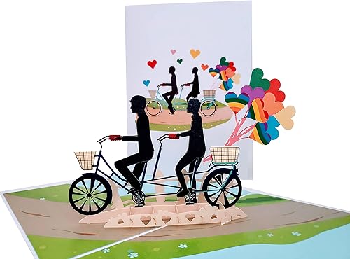 iGifts And Cards Tarjeta de felicitación 3D para el Día de San Valentín, Día del Padre, Romántico, compromiso, aniversario, boda, orgullo, amantes,