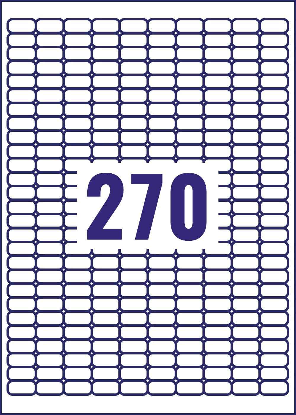 Avery J8659-25 Printable, Customisable Mini Filing Labels, 270 Labels Per A4 Sheet, White