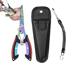 de alicates removedor de gancho, alicates de Agua salada,TIJO DE PESTIÓN DE ACERO ACERADO DE TITANIO COLORED - Accesorios de equipo de cortador de trenzas de do multifunción para líneas de corte
