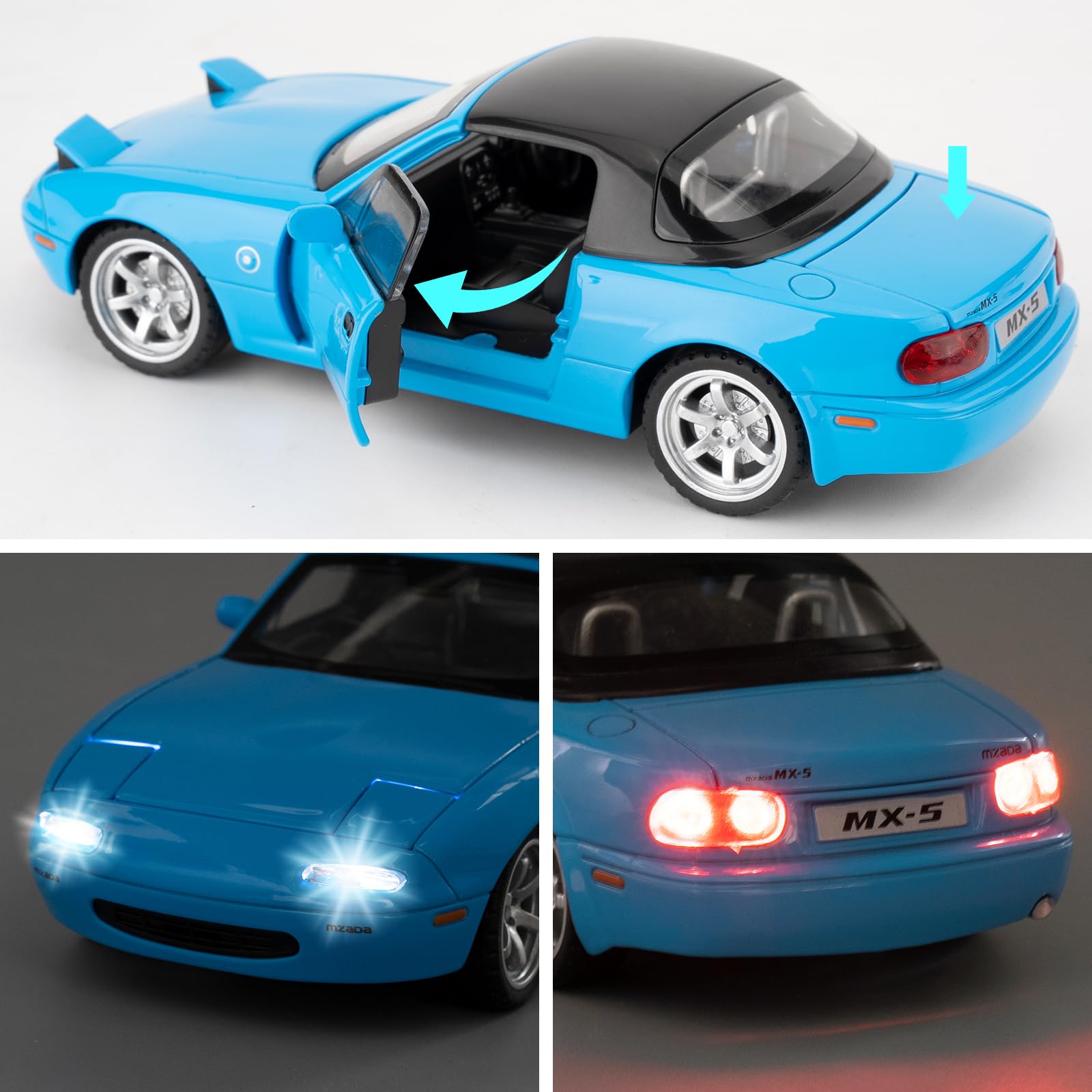 Amazon.com: TGRCM-CZ 1/32 Mazda Miata MX-5 Alloy Model Car, Toy