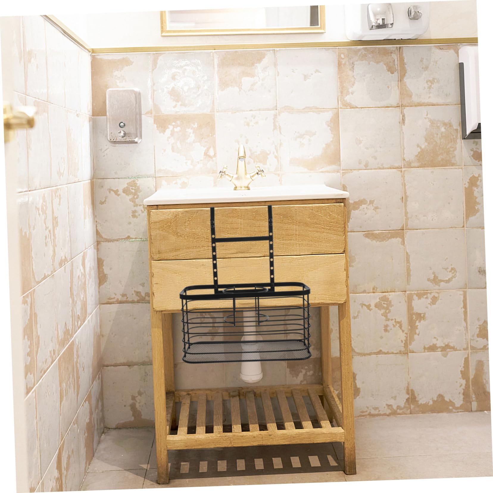 Ciieeo Soporte para Secador De Pelo Negro Estante De Almacenamiento para Secador De Pelo Doméstico Organizador De Baño para Herramientas De Peinado para Baño