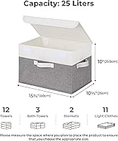 Vista 2 de GRANNY SAYS Fabric Storage Boxes, Memory Keepsake Box, Large Storage Bins with Lids, Closet Organizers, Toy Box, Storage Baskets for Shelves