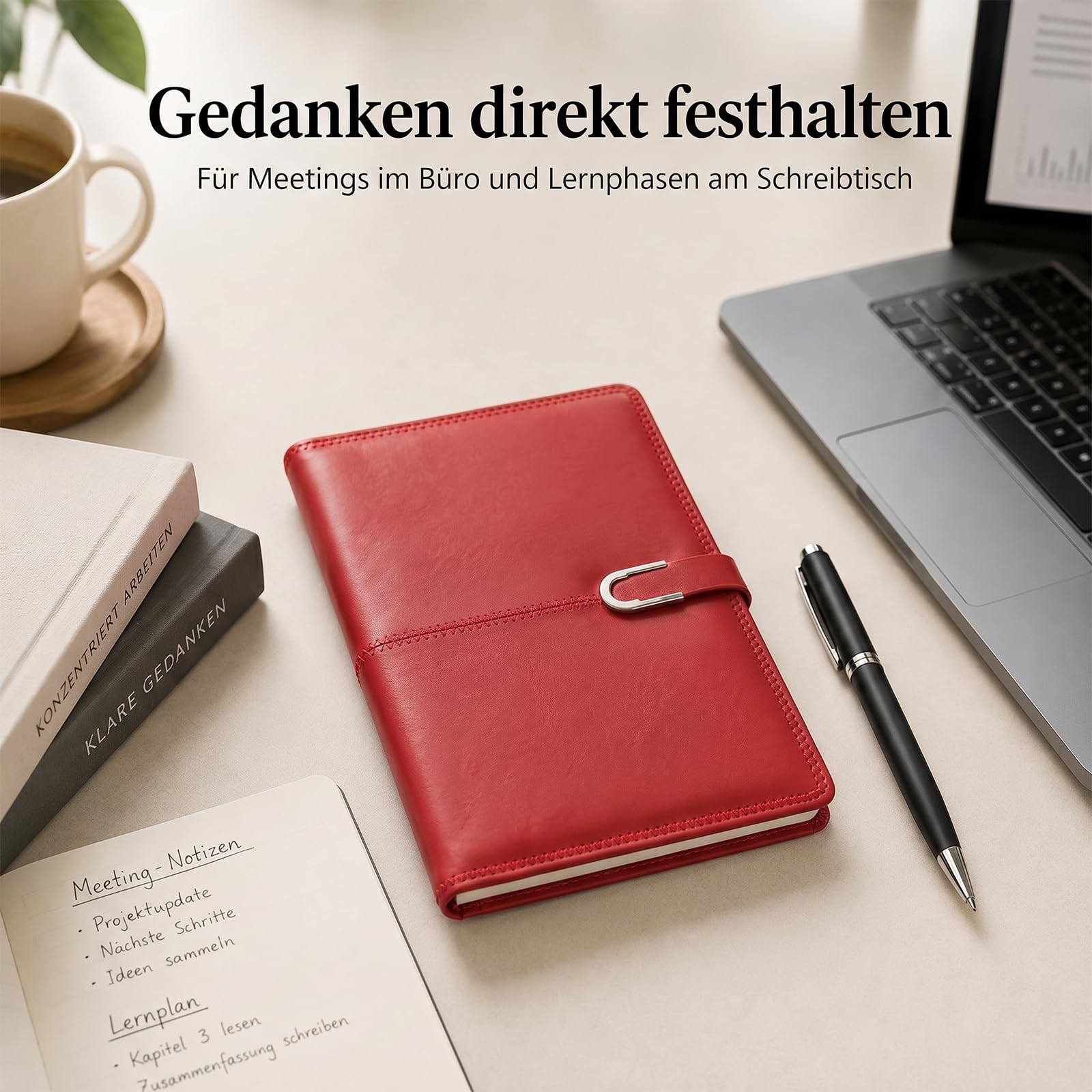 10 Stück Notizbuch Personalisiert mit Namen Benutzerdefiniert Buch | B5 | PU-Lederoberfläche | Linierte Blätter | UV-Druck | 216 Seiten | Cremefarbenes Papier | Für Büro, Uni & Alltag