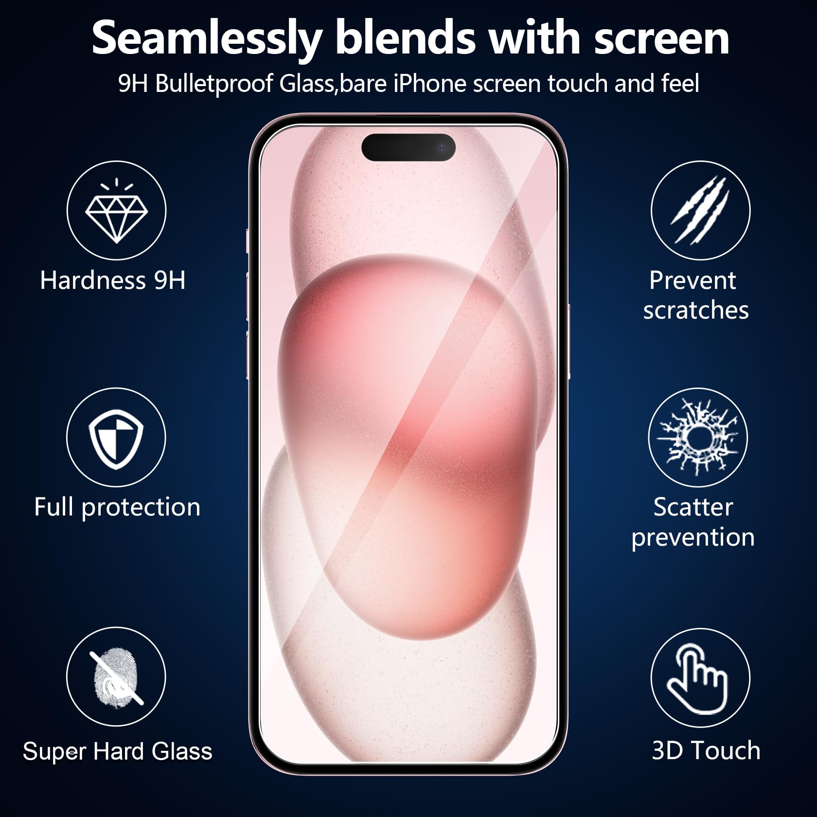 Custodia Qasyfanc Per IPhone 15 Plus, Cover In Silicone Trasparente Con Protezione Fotocamera, Colore Oro, Tecnologia Anti-ingiallimento, Inclusi 2 Vetri Temperati - 4