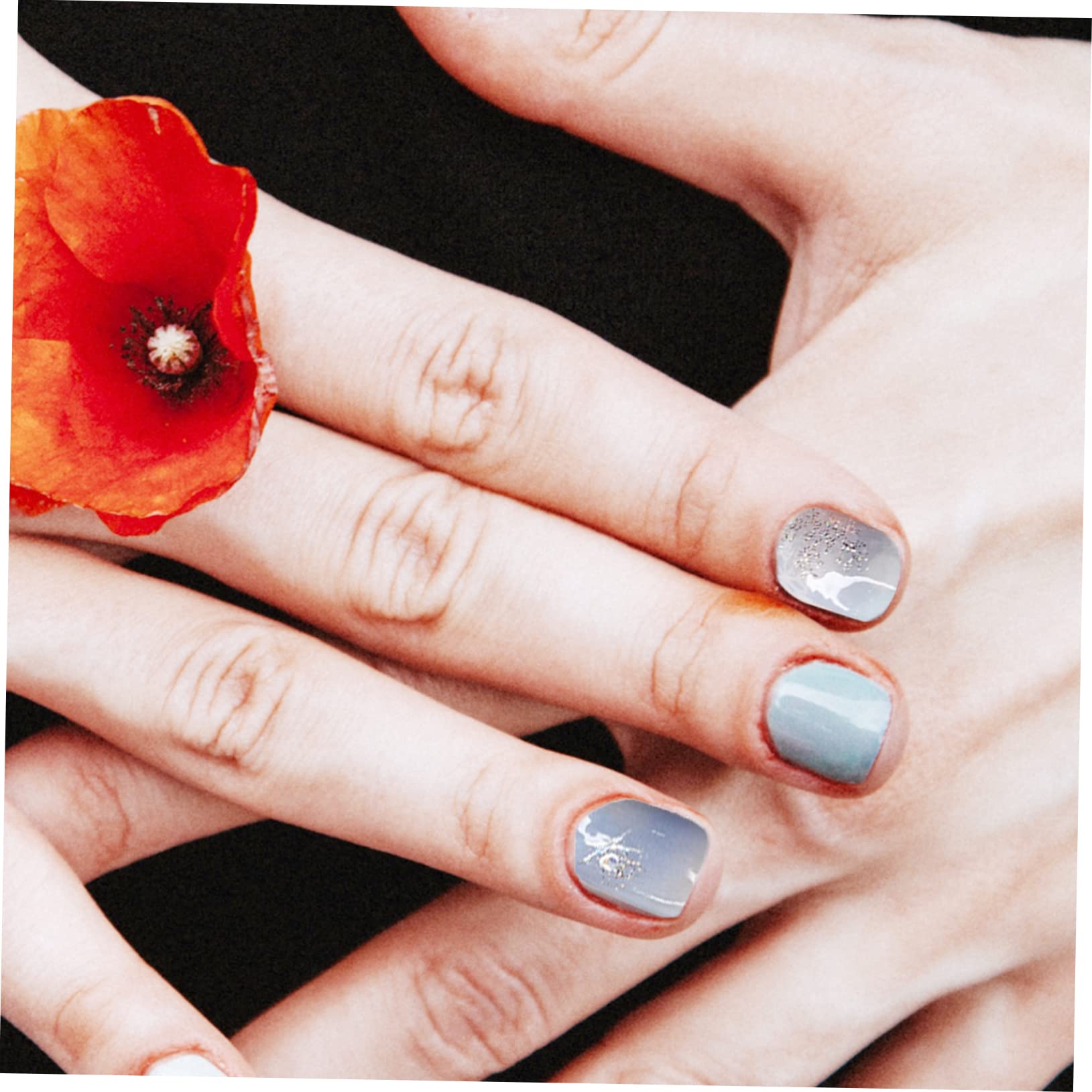 5 Set Adesivi Per Unghie Con Design Delicati Decorazioni Nail Art Autoadesive Per Manicure Te Per Occasione E Utilizzabili Casa O Salone 6 Fogli*5