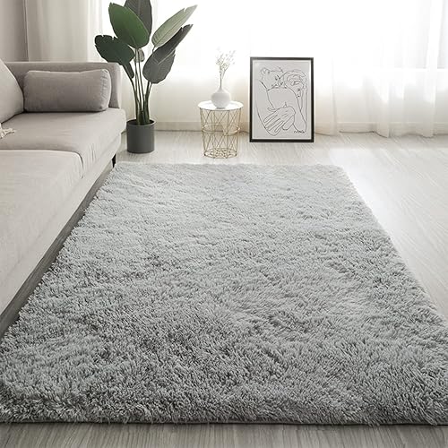 Wlian Alfombras peludas súper suaves y esponjosas para dormitorio, lavables, peludas, antideslizantes, para dormitorio, sala de estar, habitación de