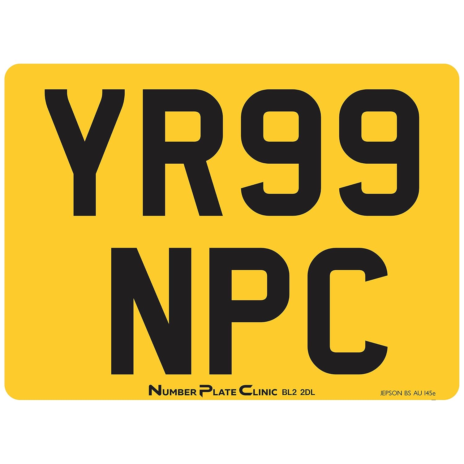 Rear Square Number Plates 11x8, Long Lasting and Durable (284mm x