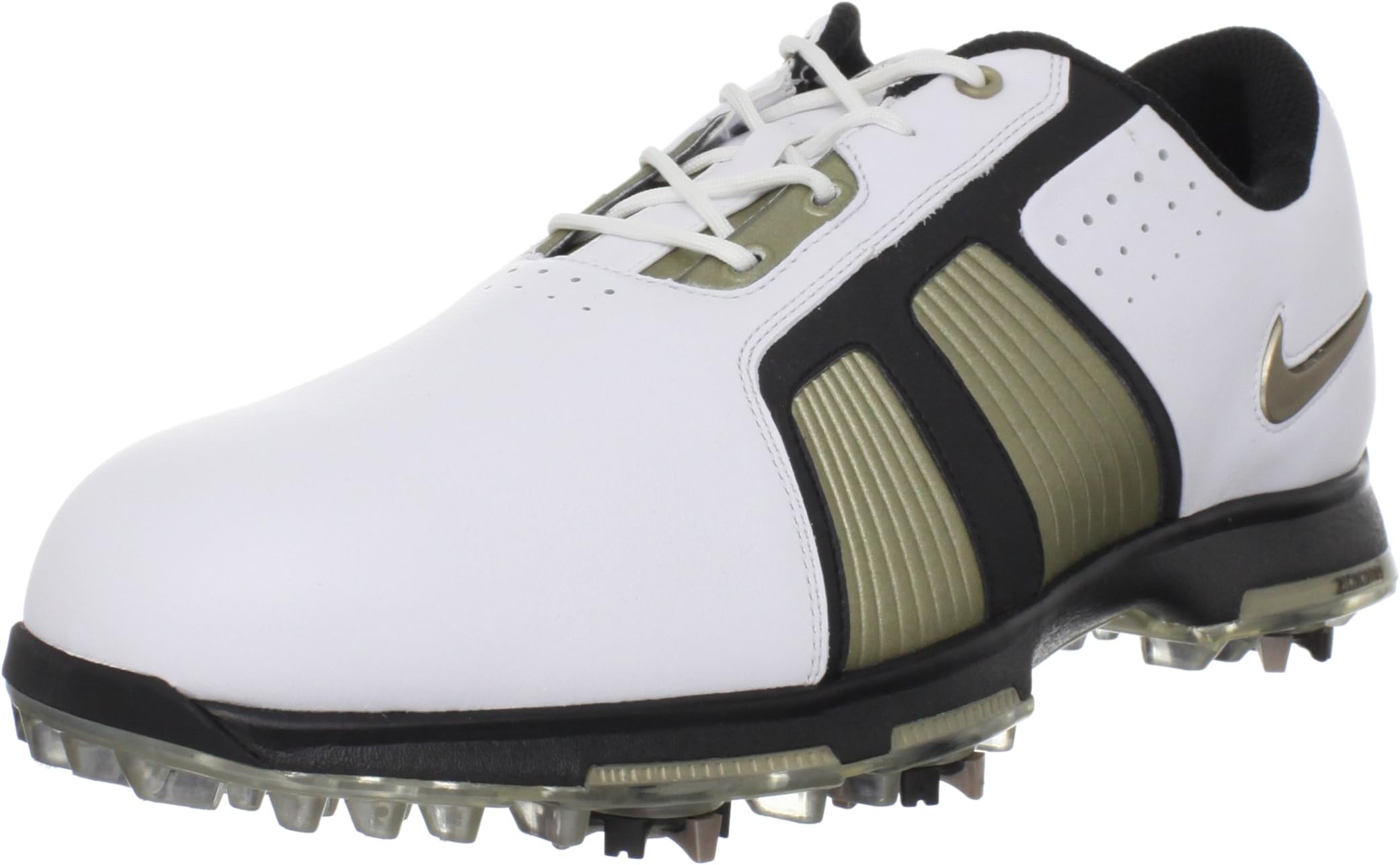 NIKE Golf Men's NIKE Zoom Trophy Golf Shoe, White/Metallic Gold Grain/Black, 11 2E US