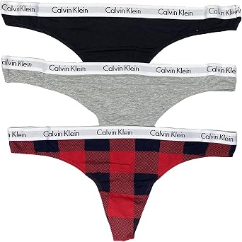 Calvin Klein Womens 3 Pack Carousel Thong Panty