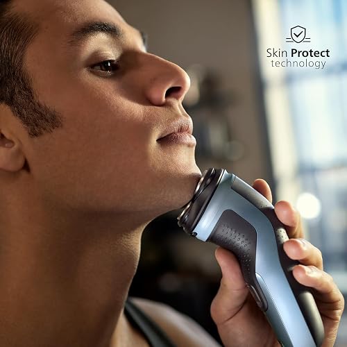 Philips Electric Shaver Series 3000X - Wet & Dry Electric Shaver for Men in Celestial Blue, with SkinProtect Technology, Pop-up Beard Trimmer, Ergonomic Men's Shaver (Model X3053/00) - 4