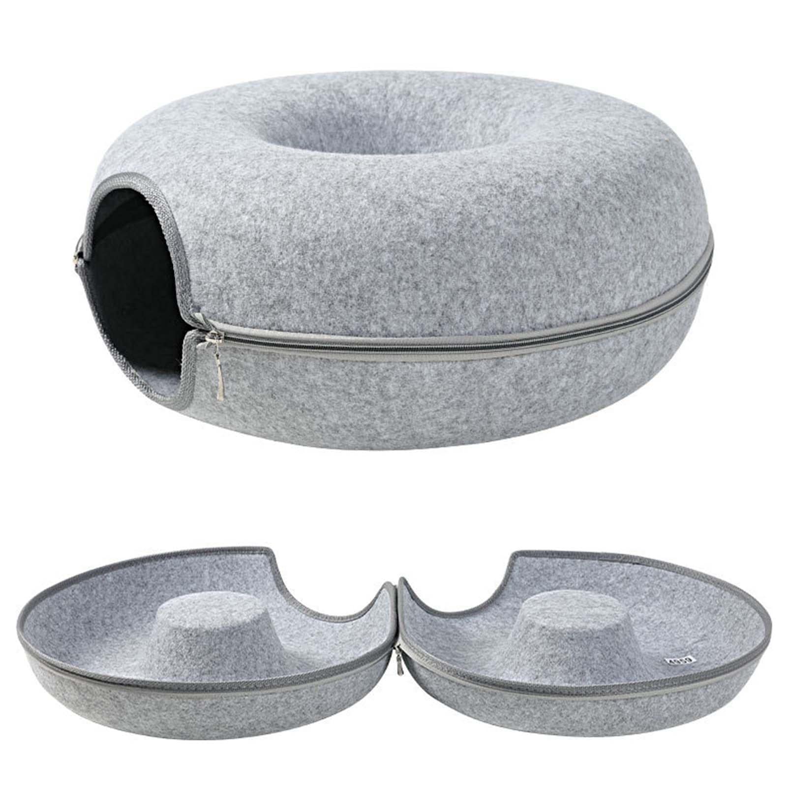 CALANDIS Felt Cat Tunnel Cave Bed Removable Easy to Carry with Zipper Light Grey (B0BHWFLLZL) Amazon Price History, Amazon Price Tracker