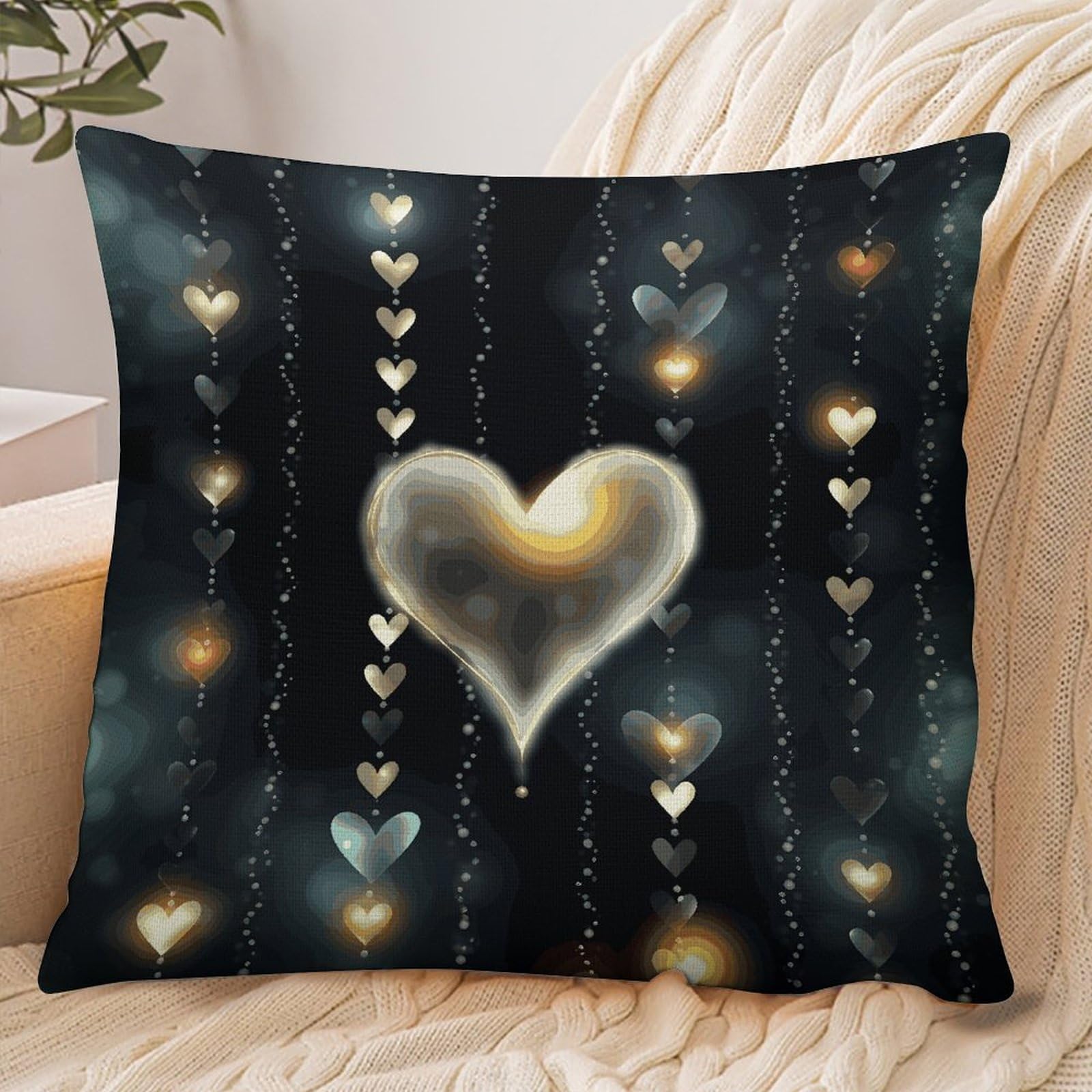 Fekiloot Style Glowing Love Pillowcase Pillow Sham Pillow Case