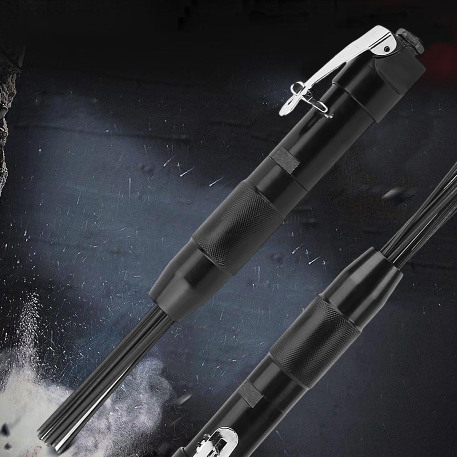 Mini herramienta neumática removedora de óxido, 4400 rpm removedor de corrosión de Pintura de óxido, pistola de soldadura de eliminación de aire de 12 Agujas para eliminación de óxido y suciedad