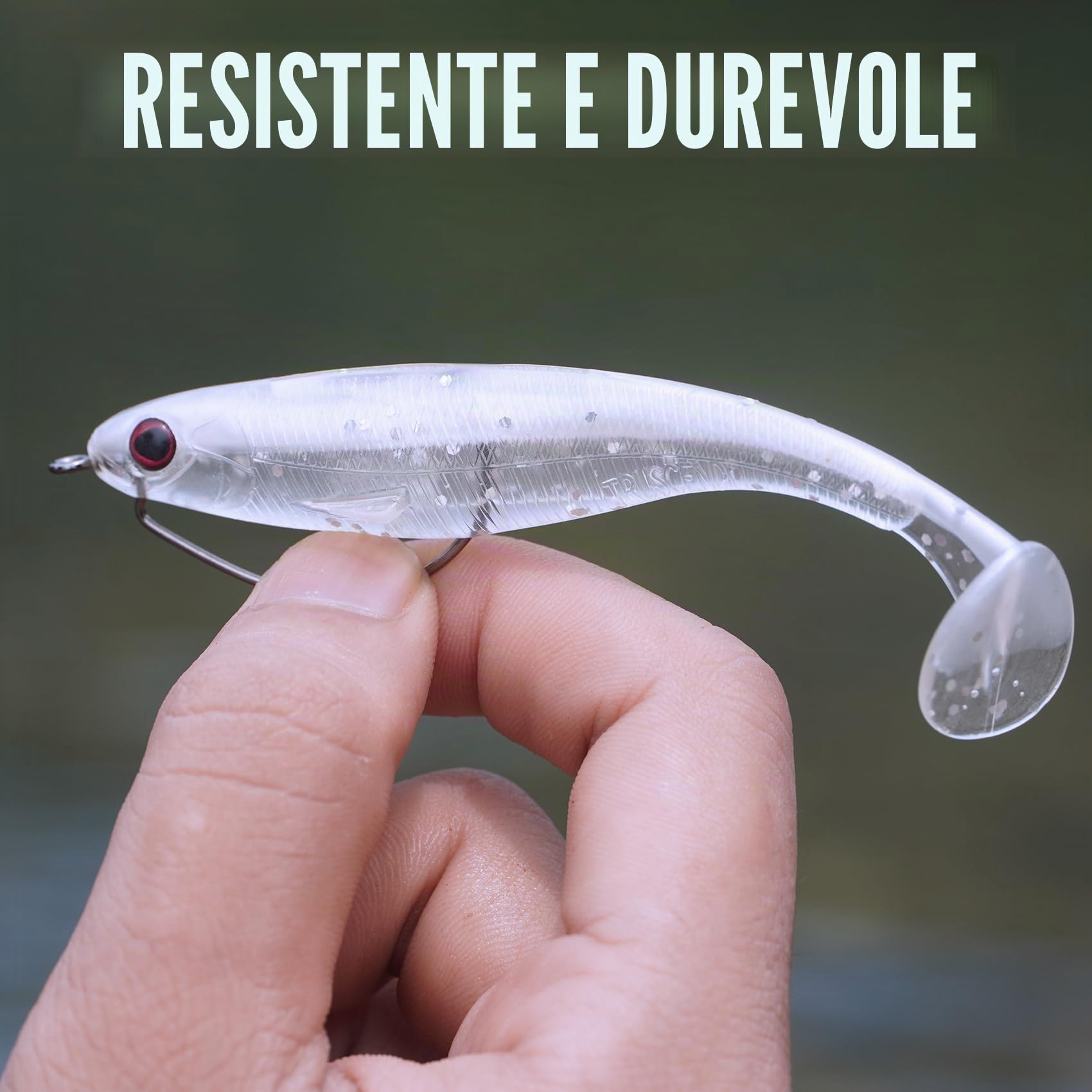 TRUSCEND Esche Da Pesca Per Bass Trota Crappie Versatile Paddle Tail Swimbaits Superb Esche Da Pesca In Plastica Morbida Freshwater Saltwater Bass Walleye Esca Da Pesca Regali Per Gli Uomini
