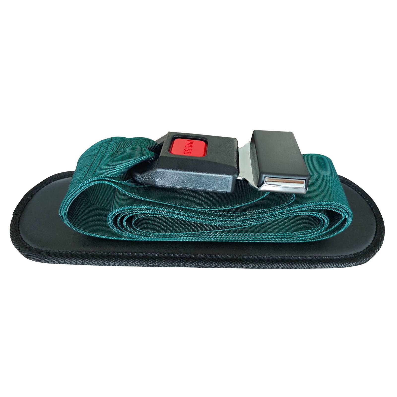 Cinturón de movilización de 9,8 pies para Fisioterapia: para técnicas de movilización, Correa de Nailon con Almohadilla y Hebilla de liberación con botón pulsador(Green)