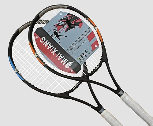 Raqueta de tenis con raquetas de tenis preencordadas de 27 pulgadas para entrenamiento de estudiantes principiantes, mango cómodo, sin bolsa