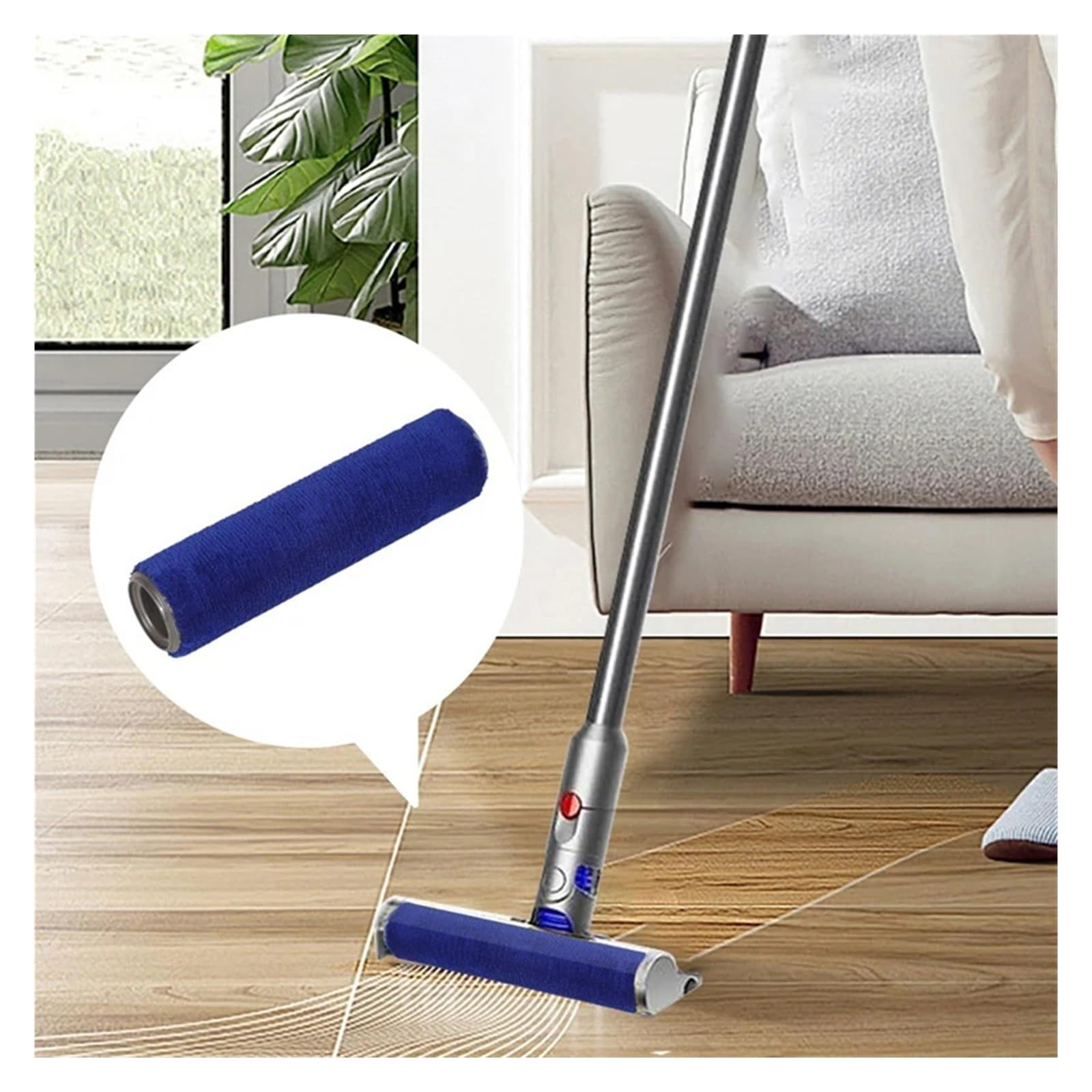 Brosse À Rouleau en Velours Doux Compatible avec Dyson JDZD-V12