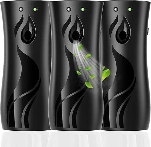 Dispensador automático de ambientador en aerosol (paquete de 3), máquinas de aromaterapia ajustables de pie o montado en la pared para el hogar,