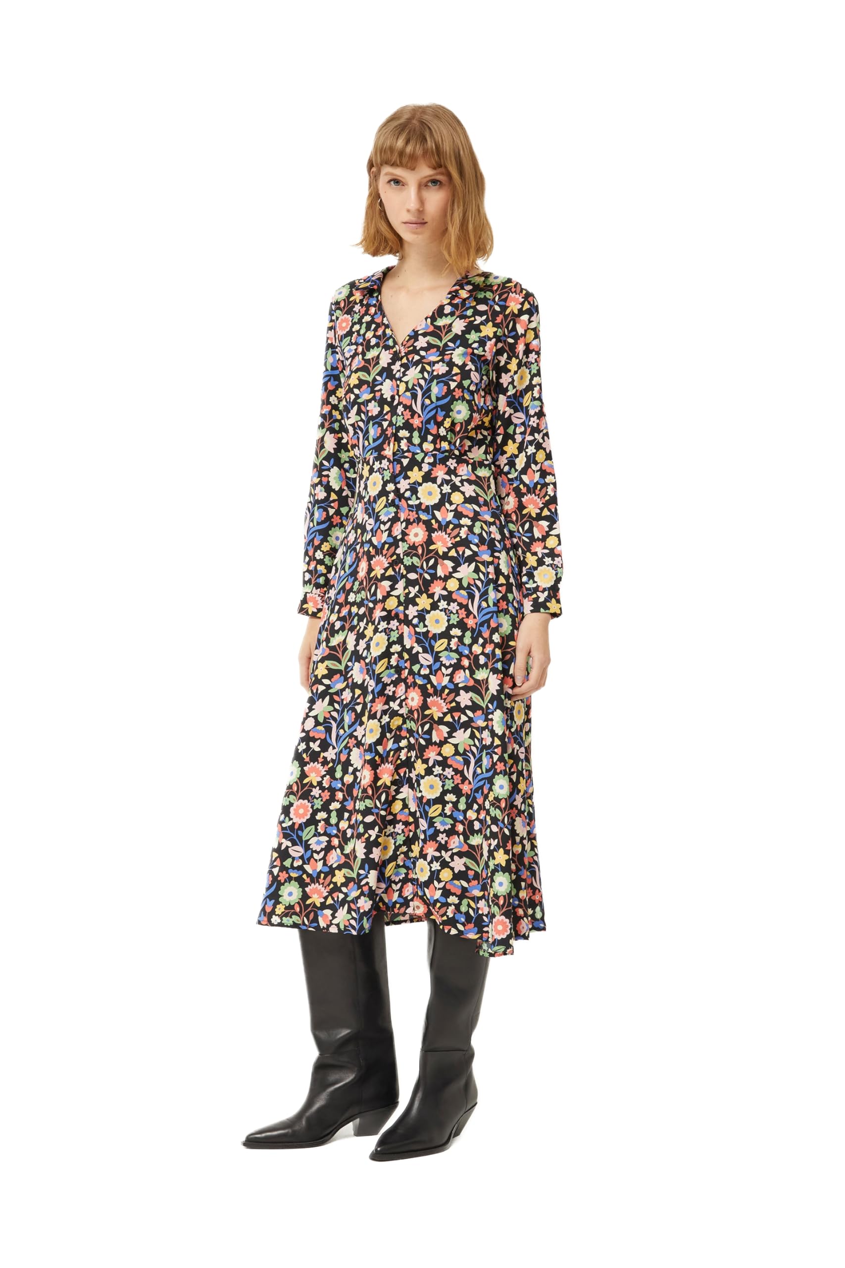 Compañía Fantástica Women's Multicoloured Compania Fantastica Small Floral Print Long Dress
