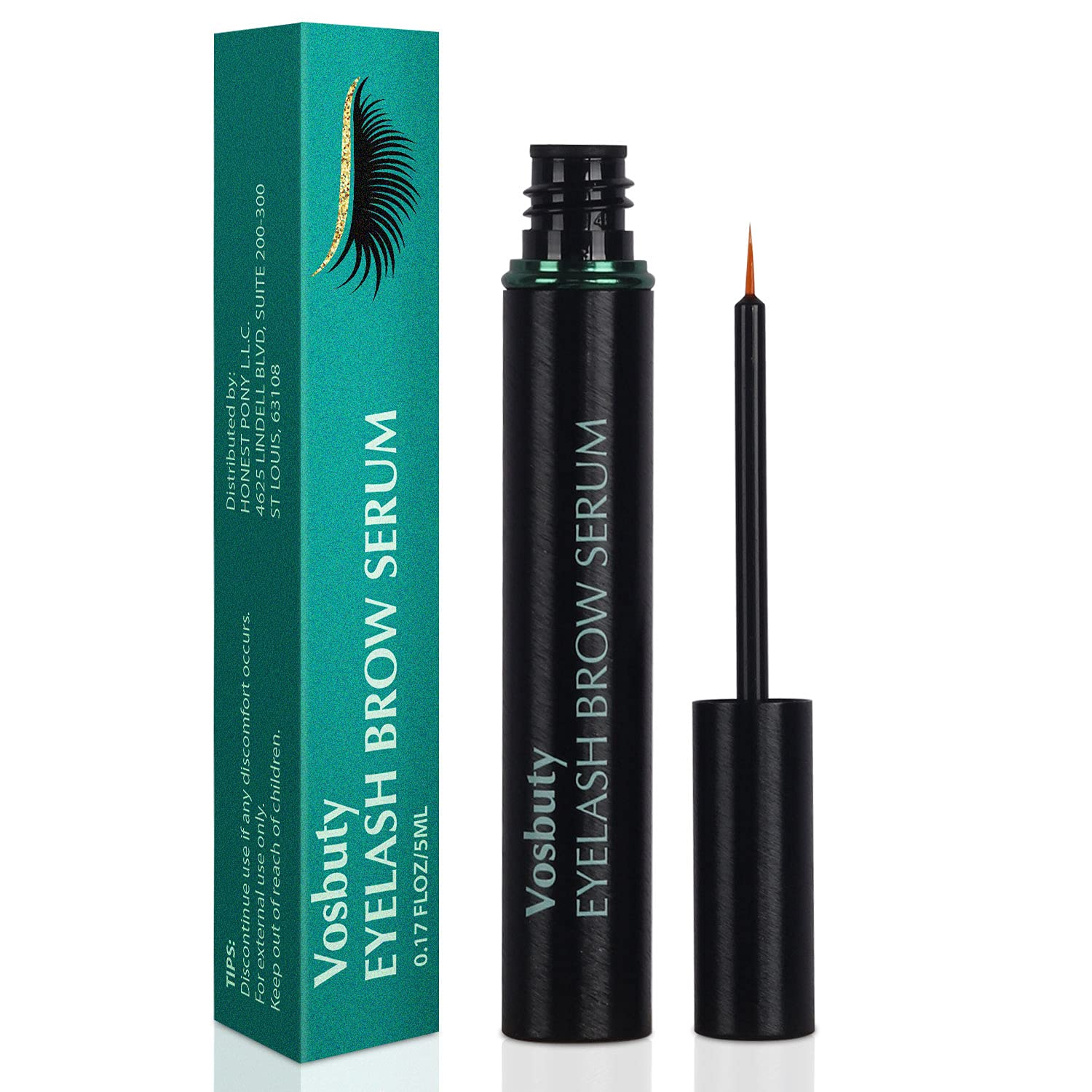 Eyelash Growth Serum - Effective Eyelash Serum with Potent, Hypoallergenic Formula - Safe, Non-Irritating Lash Growth Serum - 5ml