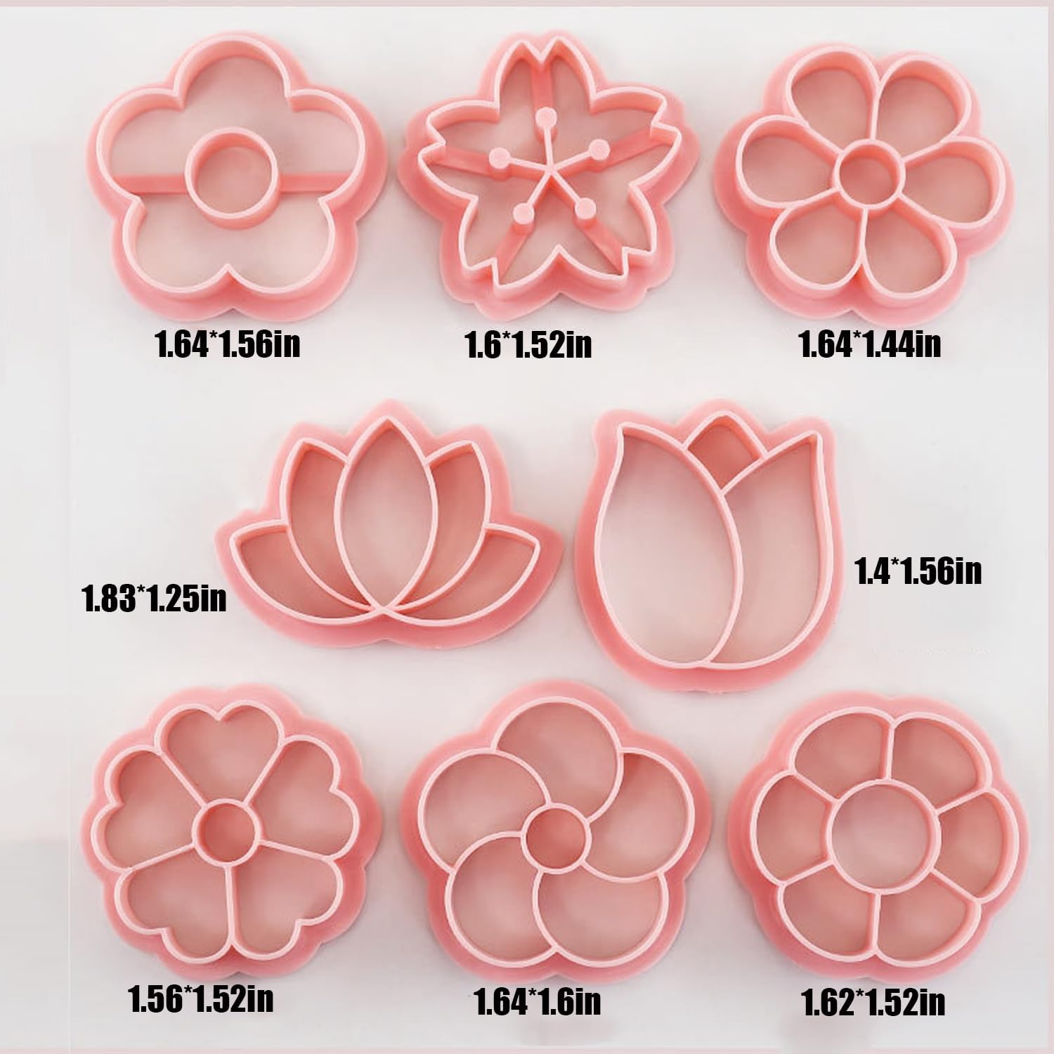 Flower Cookie Cutters Set, 3D Pressable Cookie Cutters Small Flower Biscuit Cutters Cake Baking Fondant Embosser Stamps Birthday Party DIY Cake Decorating Tools (flower) - Image 2