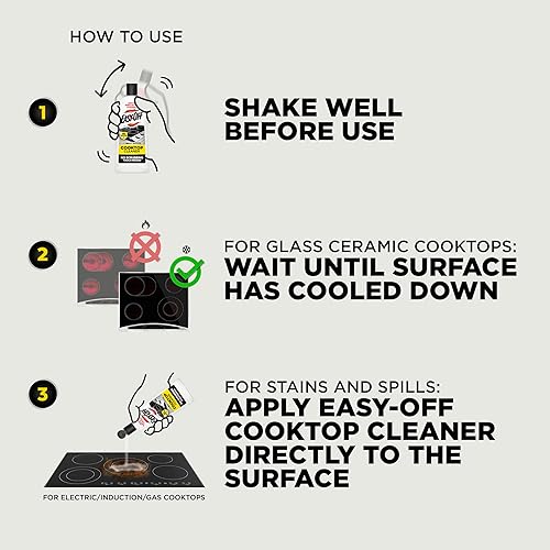 Miniatura 7 de EASY-OFF - Limpiador resistente para estufas, elimina quemaduras en los alimentos en cuestión de segundos, antiarañazos, no necesita herramientas de
