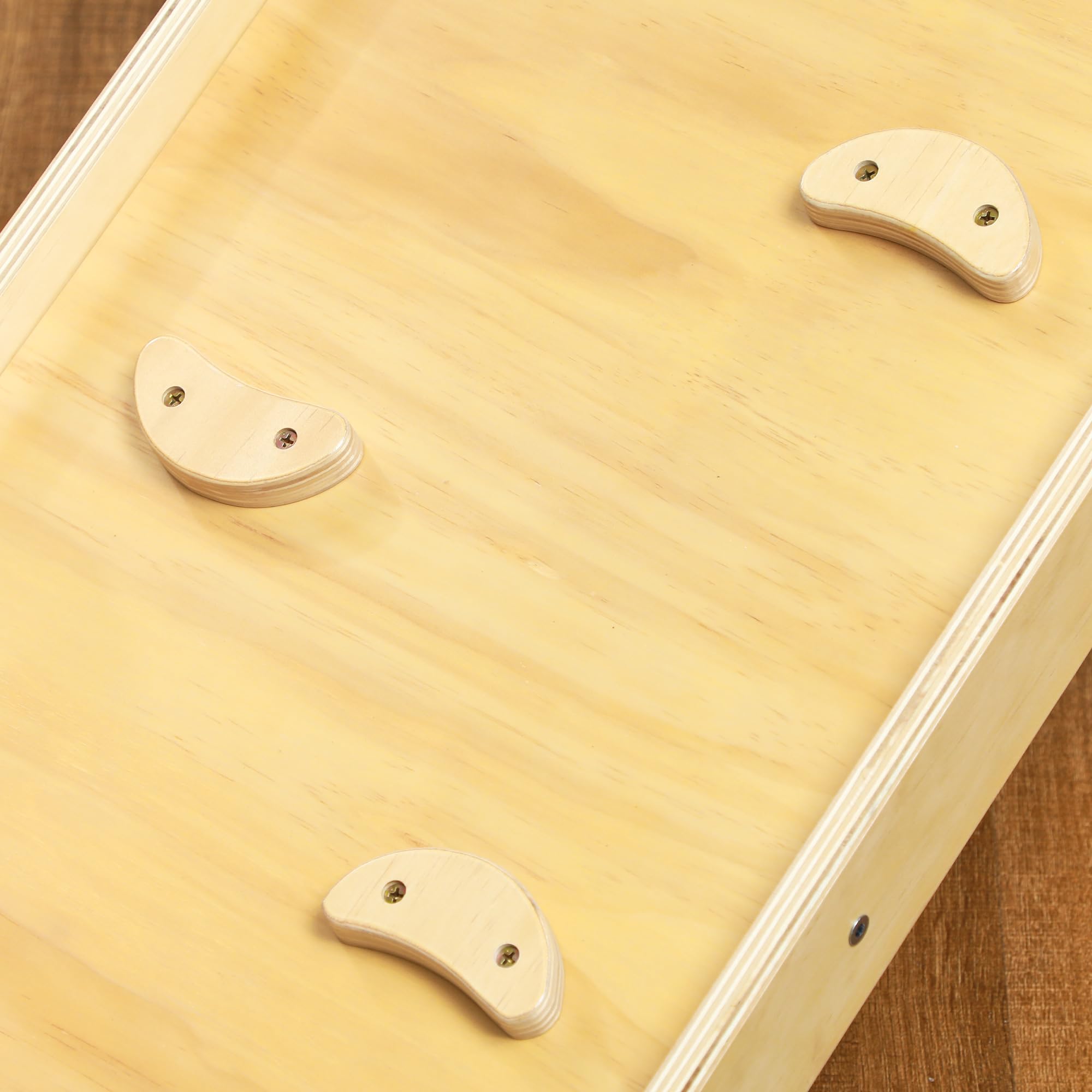 AIYAPLAY 5 en 1 Triángulo de Escalada Montessori con Arco y Rampa, Escalada para Niños de Madera Plegable, para 18-48 Meses, para Deslizarse o Escalar, 178x64,5 cm, Madera Natural