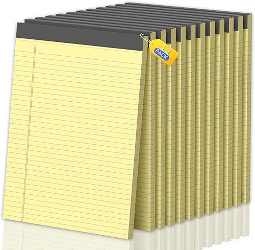 Miniatura 16 de Bloc de notas legales de 8.5 x 11, bloc de notas de rayas estrechas, paquete de 6, 50 hojas/bloc, bloc de notas blanco, bloc de notas arrancable