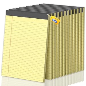 Legal Pads 8 5 X11 Narrow Ruled Notepads 12 Pack 50 Sheet Pad Yellow Legal Pads Tear Off