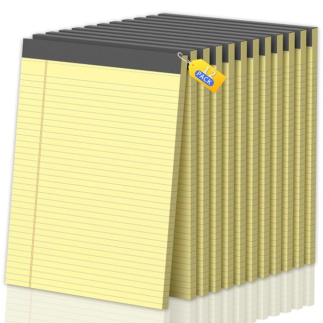 Legal Pads 8 5 X11 Narrow Ruled Notepads 12 Pack 50 Sheet Pad Yellow Legal Pads Tear Off
