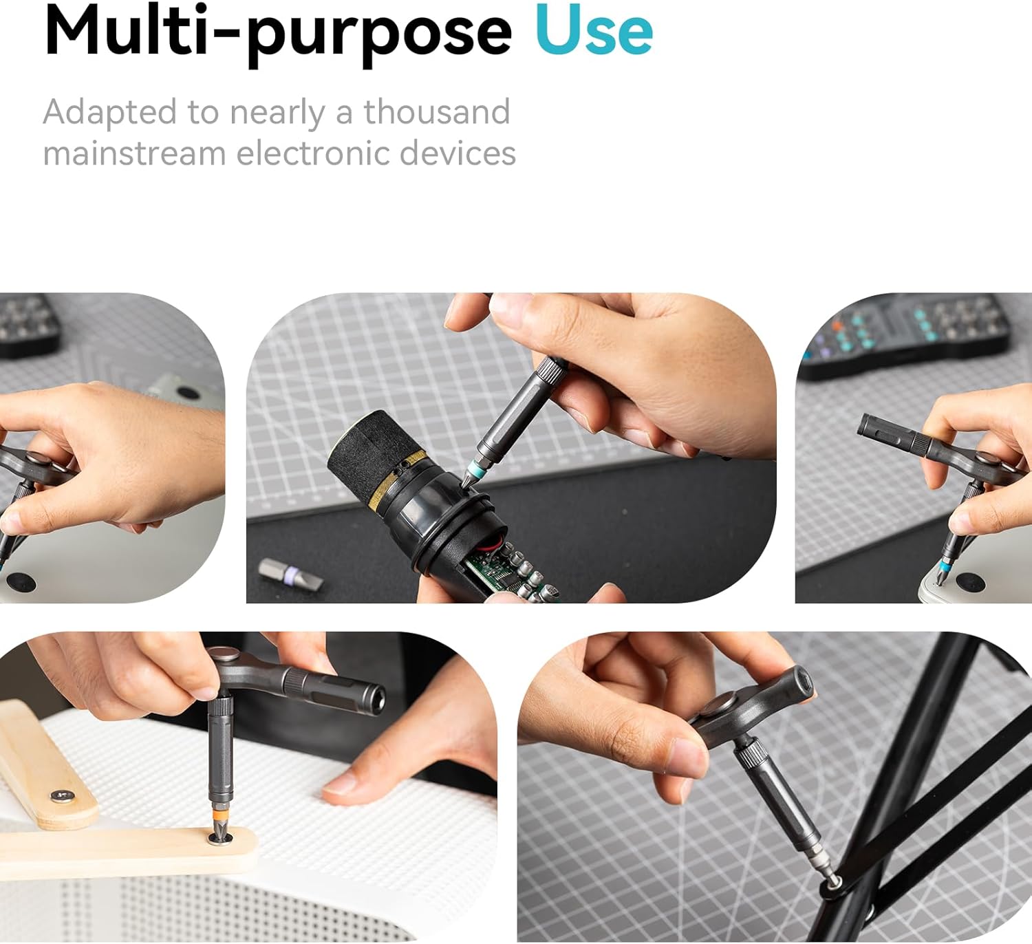STEELITE Ratchet Screwdriver Set, 24 in 1 Magnetic Screwdriver sets, S2 Steel Bits, Removable DIY Combination for Furniture Assembly, Precision Electrical Appliance Repair, Bicycle