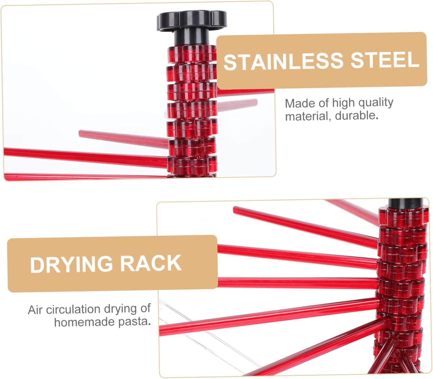 Cabilock Stainless Steel Pasta Drying Rack for Home and Restaurant Use Compact Noodle Holder with Spacing for Air Circulation Easy Installation and Lightweight Design