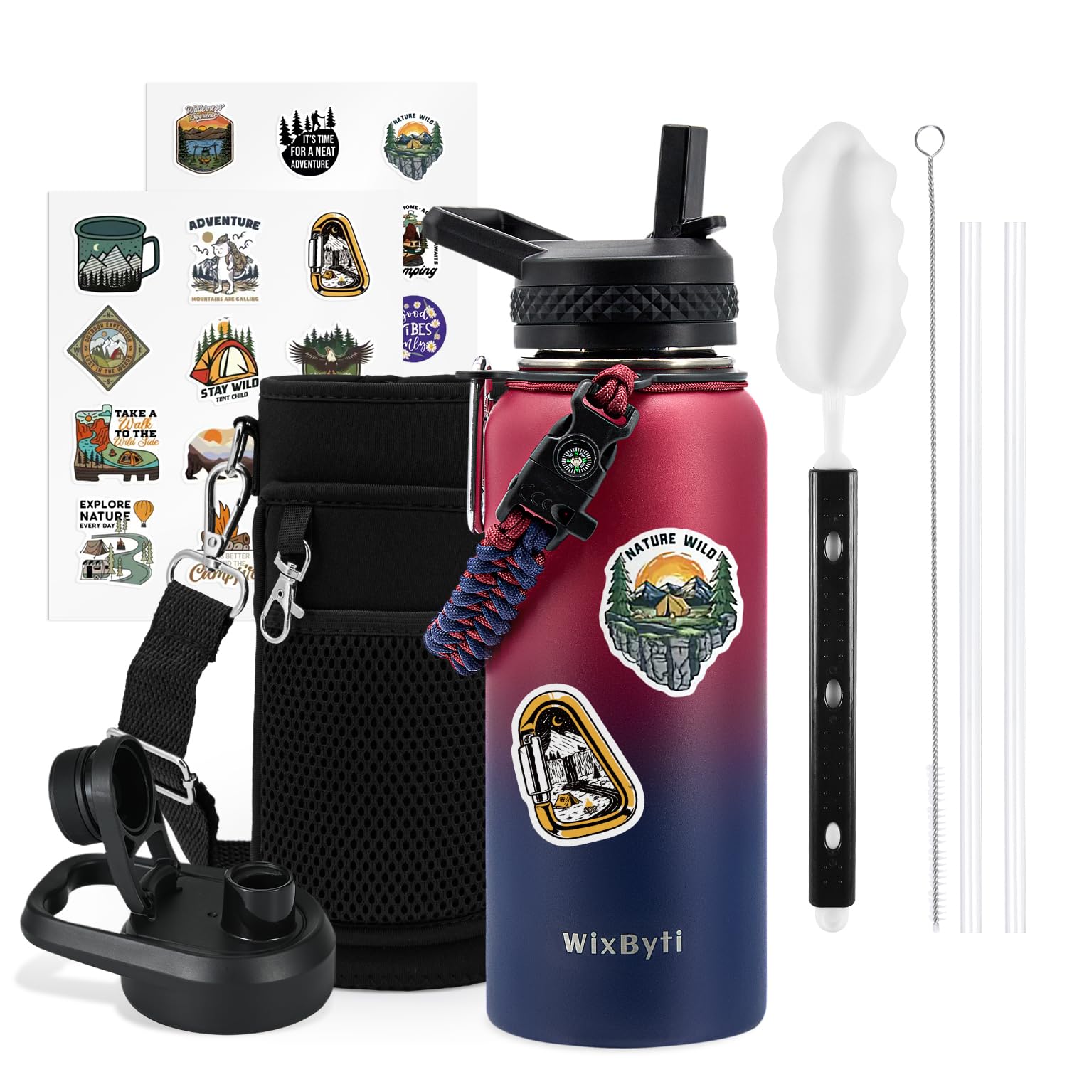 WixByti 128oz Insulated Water Bottle - Stainless Steel -20 WixByti 128oz Insulated Water Bottle - Stainless Steel -20