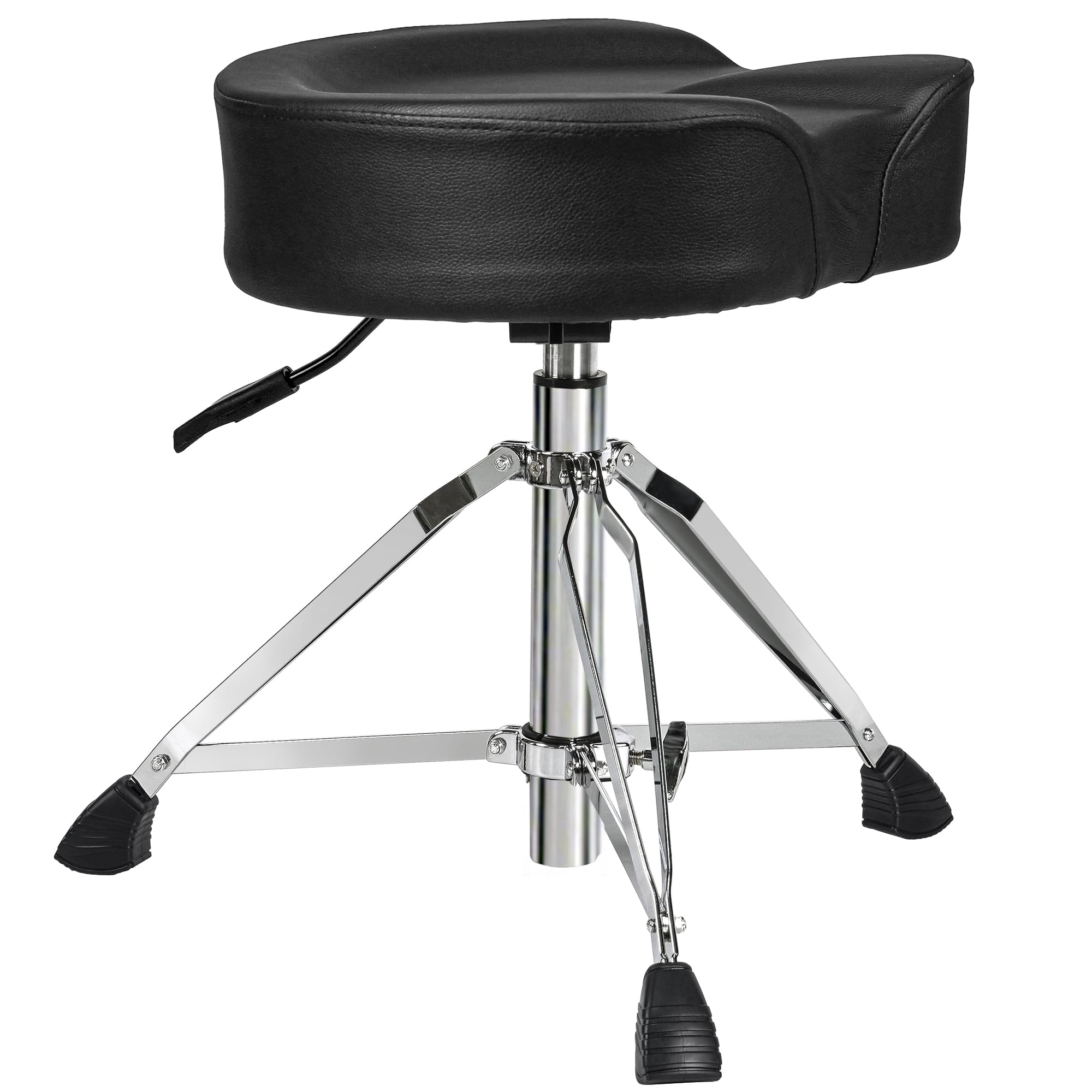 Vhffoso Sgabello per batteria idraulico, regolabile in altezza da 45 a 65 cm, robusto e a doppia punta, sedia per batteria in stile moto, seggiolino per batteria per bambini