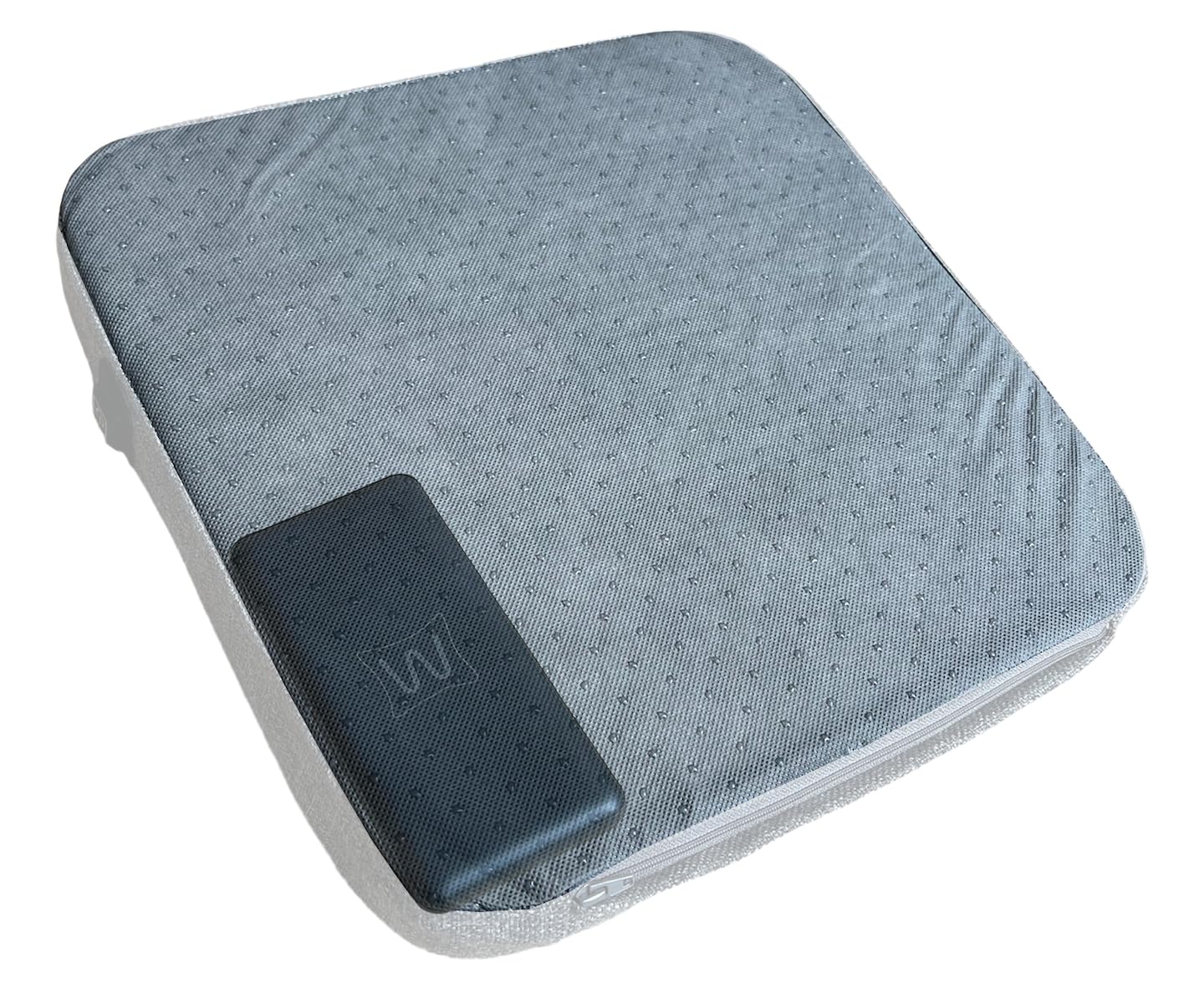 Cojín de asiento con calefacción al aire libre, incluido Warmpi® Powerbank (10.000mah) - Azul Mar - Resistente al agua y a los rayos UV - 3 niveles de calor - Comfort Foam - Interior y