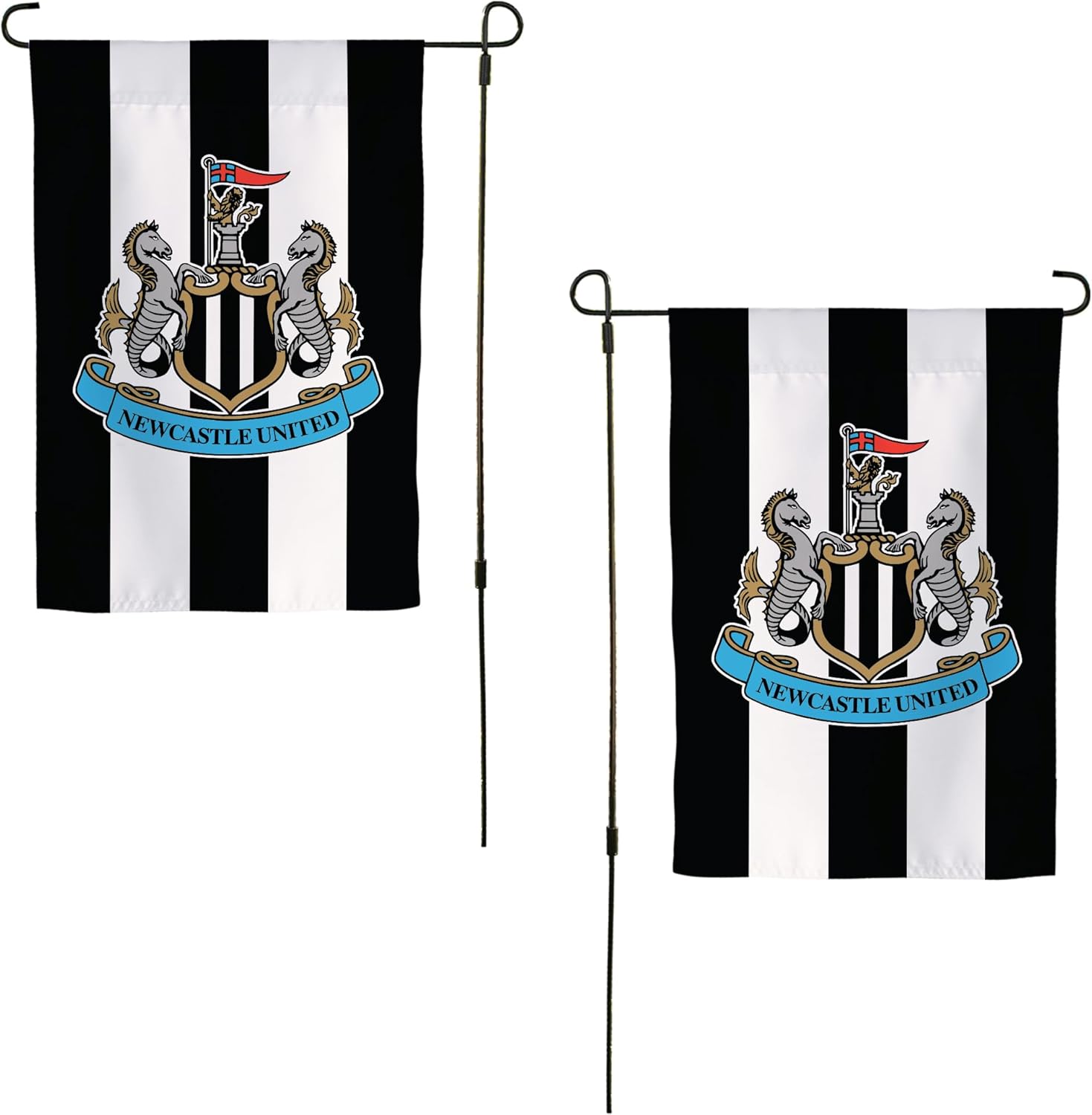Desert Cactus Newcastle United FC Garden Flag – 19 x 12 Inch Football Soccer NUFC Magpies English Banner, for Outdoor Display and Events (Garden Flag B)