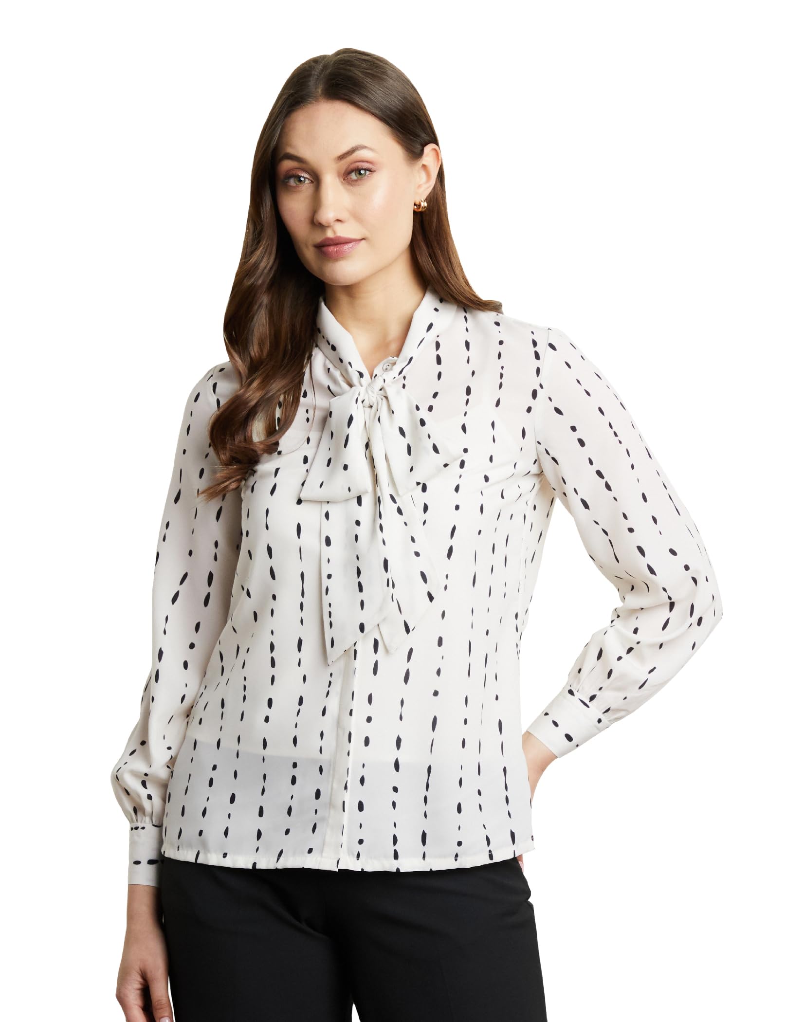 symbol premium Women's All Over Print Bow-Tie Top (Regular Fit | Desk-to-Dinner) (Available in Plus Sizes)-picture-22