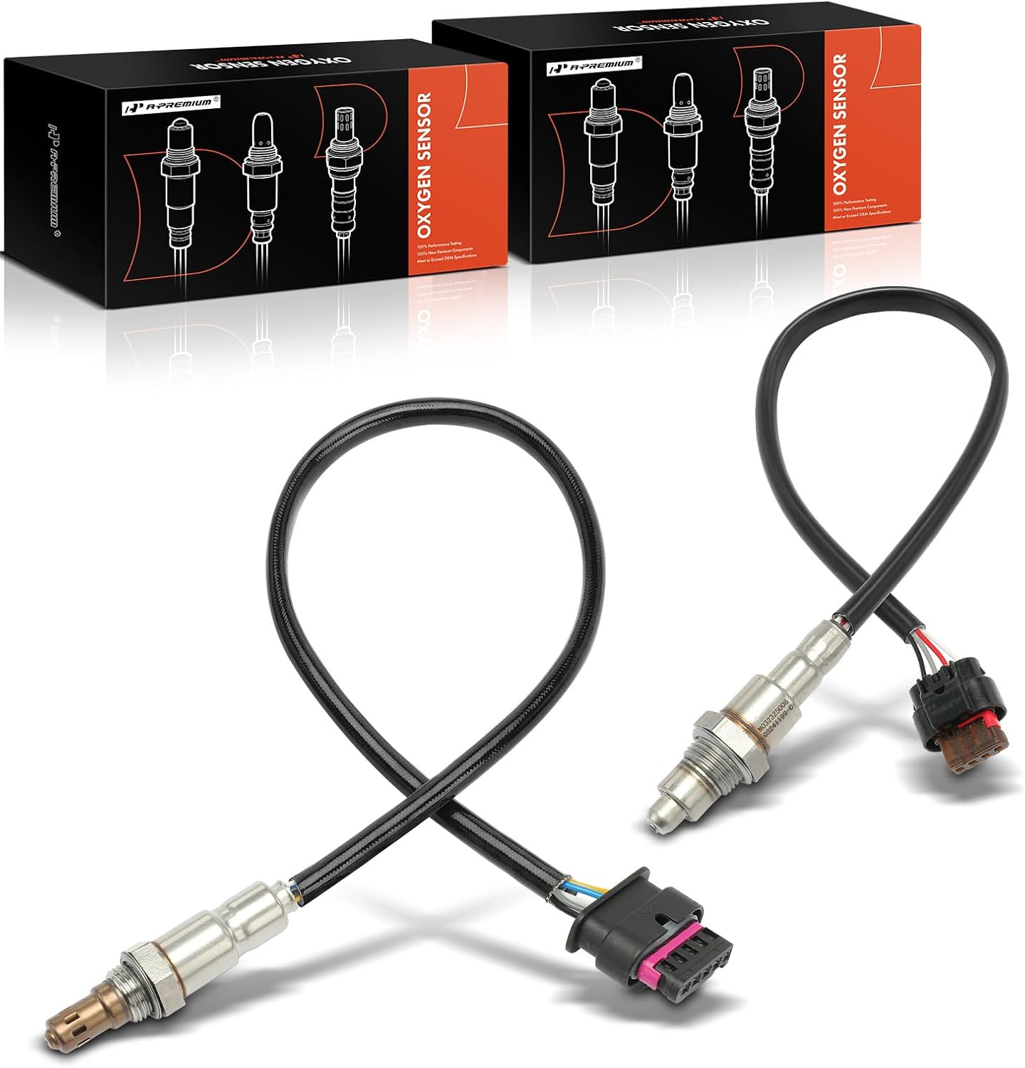 A-Premium O2 Oxygen Sensor Compatible with Ford Transit Connect 2019 2020 2021 2.0L, Upstream and Downstream, 2-PC Set